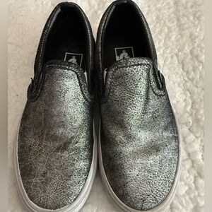 ⭐️ 3/$20 Vans off the wall Metallic Slip-On Sneakers unisex m 4.5 w 6